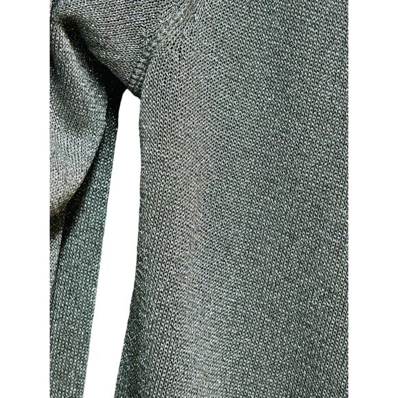 Boston Proper Full Zip Hoodie Long Sleeve Jacket Gray Bling Spatkle Med - Picture 6 of 10